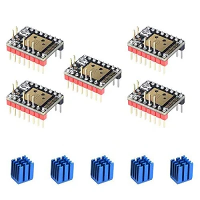Immagine di BIQU DIRECT Parte stampante 3D Stepstick Mute TMC2209 V1.2 Driver motore passo con dissipatore di calore per SKR V1.3 MKS GEN L Rampe 1.6 Scheda controllo (confezione da 5 pezzi)