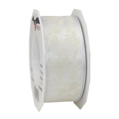 Immagine di Präsent Nastro in Organza, Bianco, 40 mm Width, 20 m Length