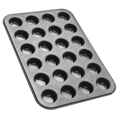 Immagine di Zenker Stampo Muffin/Cup Cake a 24 Impronte Ø4,5cm, Black Metallic, Rivestimento Antiaderente (Colore: Nero), quantità: 1 Pezzo, Acciaio Inossidabile