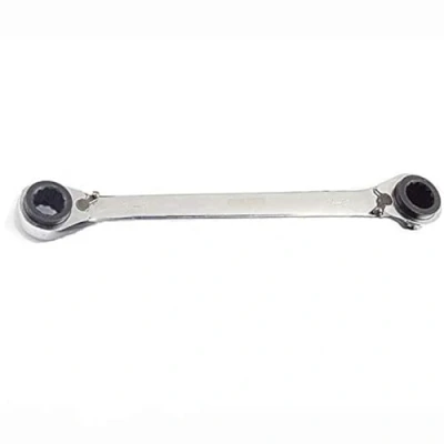 Immagine di SUPERTOOL Chiave combinata 4 in 1, doppia estremità a cricchetto doppio anello, metrica per la riparazione (4 mm x 5 e 6 8 mm).