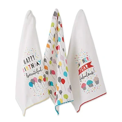 Immagine di DII Cucina, Cotone, Buon Compleanno, Set di strofinacci