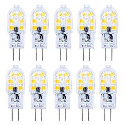 Immagine di ITALASA 10 Pezzi G4 LED Lampadine 2W Lampadina 12 SMD 2835LEDs Bianco Caldo 3000K Lampada 200LM Sostituzione 20W Alogena AC/DC 12V