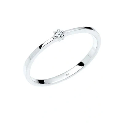 Immagine di Elli DIAMONDS Anello Donne di Fidanzamento con Diamante (0.015 ct.) in Argento Sterling 925