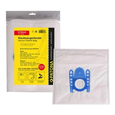 Immagine di PATONA 10x Sacchetti per Aspirapolvere Compatibile con Bosch Org. Typ D E F G H BBS BBZ BSA BSB BSC BSD BSF BSG BSGL BSS