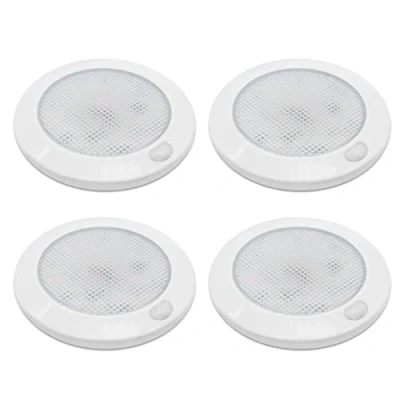 Immagine di Dream Lighting Luce LED 12v Camper Plafoniera Soffitto Moderna Dimmerabile IP44 76MM 2,4W 3000K Bianco Caldo per Caravan Barca 4 Confezioni