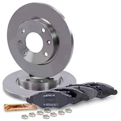 Immagine di BESTPRICE Set freni asse anteriore incl. dischi freno pieni Ø 247,5 mm + pastiglie anteriori, compatibile con PEUGEOT 206 Hatchback (2A/C), Notchback, SW (2E/K), Van