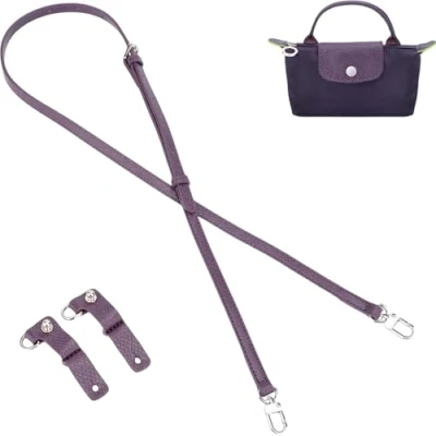 Immagine di Gastinsave Sostituzione cinghie borsa, borsa in pelle Crossbody tracolla regolabile per Longchamp donne(Jam Purple)