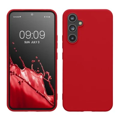 Immagine di kwmobile Custodia Compatibile con Samsung Galaxy A54 5G Cover Back Case per Smartphone in Silicone TPU Protezione Gommata rosso classico