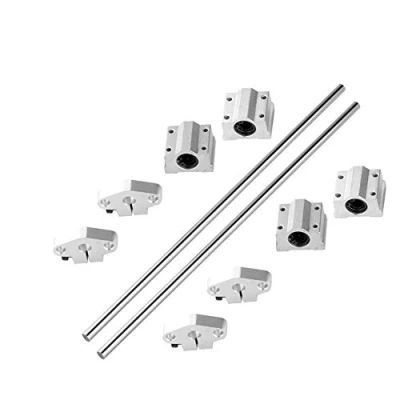Immagine di S SIENOC 450mm 3D Stampante φ8mm Asse Ottico/Asse Lineare/Guida Lineare 45# in Cuscinetto acciaio Cromato + Orizzontale Staffa a Sfere (Typ 6, 2Set, 450mm)