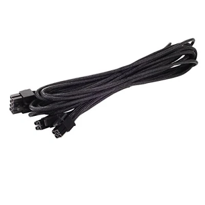 Immagine di SilverStone SST PP06B EPS75 cavi PSU sleevati 75cm EPS/ATX 8pin(4+4), nero