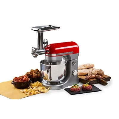 Immagine di Ariete 4079 Accessorio tritacarne, insaccati e trafila pasta, Kit completo di accessori per Impastatrice Moderna mod. 1589, Grigio