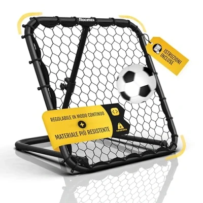 Immagine di Racetex rete da rimbalzo calcio [REGOLABILE SENZA RIPIENO] Rebounder per Bambini e Ragazzi allenamento un migliore vario in giardino o nel parco