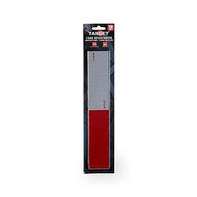 Immagine di TARGET strisce riflettenti 10 pezzi 3 metri in 30 cm x 5 per esterni rosso bianco alta visibilità adesivo resistente alle intemperie di sicurezza veicoli colonne porte garage rimorchi