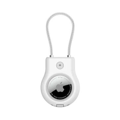 Immagine di Belkin Custodia per AirTag con filo metallico (Secure Holder, guscio protettivo AirTag, protezione antigraffio AirTag) Bianco