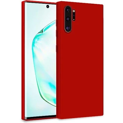 Immagine di MyGadget Cover per Samsung Galaxy Note 10 Plus Custodia in Silicone Morbido a Doppio Strato Case con Protezione Fotocamera &amp; Fodera Interna Antigraffio Rosso