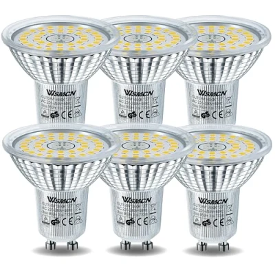 Immagine di WSMCN GU10 6W Lampadine LED, luce bianca fredda 5000K sostituire la lampadina alogena PAR16 da 100W, 230V 770lm, 120 Angolo del Fascio, Illuminazione Lunga durata lampada faretti 6 pezzi