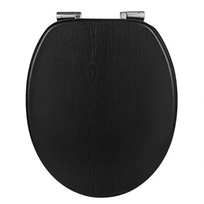 Immagine di WOLTU Sedile WC copriwater Universal, Urea Formaldeide Chiusura,Facile da Montare, MDF Materiale Antibatterico a Fissaggio Parte Inferiore, Forma di O WS2883