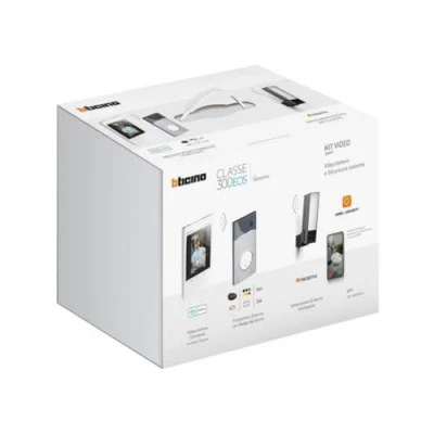 Immagine di Bticino Videocitofono Interno Connesso e Posto Esterno, Kit Classe 300EOS with Netatmo, Installazione Facile, Compatibile con Alexa