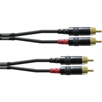 Immagine di Cordial CFU 0,6 CC Audio Cavo adattatore [2x Spina RCA 2x RCA] 0.60 m Nero