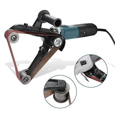 Immagine di EINFEBEN Levigatrice a nastro per tubi, 1300 W, 760 mm, 230 V, con 3 grane, 80/100/120, levigatura e lucidatura, smerigliatrice dito,