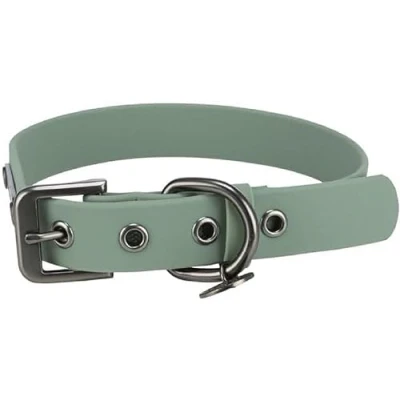 Immagine di TRIXIE Collare per cani CityStyle L: circonferenza collo 45 52 cm/25 mm salvia in PVC di alta qualità taglia piccola, media regolabile, impermeabile e lavabile, 1971719