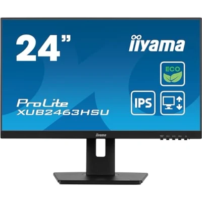 Immagine di Iiyama ProLite Green Choice Monitor LED ERP B (A G) 59.9 cm (23.6 pollici) 1920 x 1080 Pixel 16:9 3 ms HDMI ™, DisplayPort, Cuffie (jack da 3,5 mm), USB 3.2