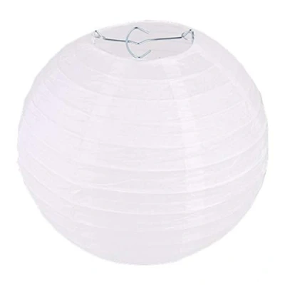 Immagine di Demiawaking Lanterne di Carta da Appendere Cinesi Bianche Paralume Decorative Lampada Fai te per Compleanni, Matrimoni, Battesimi, Feste (1 pezzo, 30 cm)