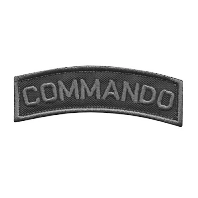 Immagine di Blackout Commando Shoulder Tab Subdued Army Military Tactical Morale Fastener Patch