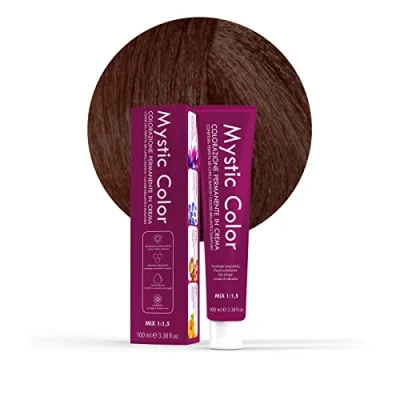 Immagine di Mystic Color Colore Biondo Scuro Rame 6.4 Tinta per Capelli Colorazione Professionale in Crema a Lunga Durata Con Cheratina Idrolizzata, Olio di Argan e Calendula 100 ml