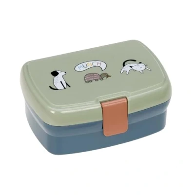 Immagine di LÄSSIG Scatola per il pranzo bambini la colazione pane con divisorio rimovibile/Lunchbox Happy Prints