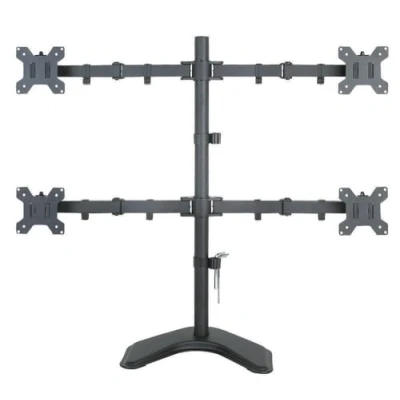 Immagine di Techly 027590 Supporto da Scrivania per 4 Monitor 13 27&quot; con Base Nero