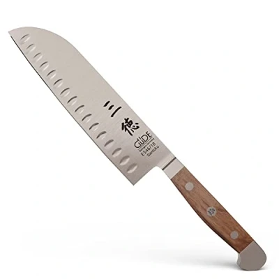 Immagine di Güde Alpha Barrel Oak Coltello Santoku con manico in Quercia, Adulto, Lunghezza lama 18 cm