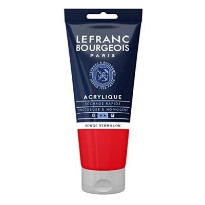 Immagine di Lefranc Bourgeois Fine Acrylic Colore Acrilico, Rosso (Bright Red), 80 ml
