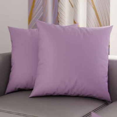 Immagine di PETTI Artigiani Italiani Coppia di Federe Cuscino 80x80 cm in Microfibra, Cuscini Arredo Camera da Letto, Divano, Set 2 Fodere Copricuscino, Federa Tinta Unita Lilla, 100% Made Italy