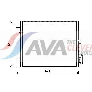 Immagine di PRASCO OL5560D Condensatore con essiccatore 11,9 8,7 Alluminio 485 R 134a OPEL: Meriva B