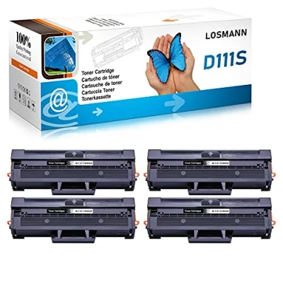 Immagine di LOSMANN 4 X Toner compatibili per Samsung MLT D111S M2020 Xpress M2070W M2071FH M2071FW M2071HW M2071 W M2078 M2078F M2078FW M2078W SL M2022W M202W 2000. Serie M2020W M2021
