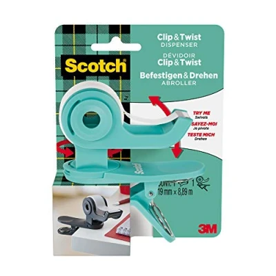 Immagine di SCOTCH Dispenser per Nastro Adesivo C&amp;T, Grigio, 1 Rotolo Incluso, 19 x 9.8 mt
