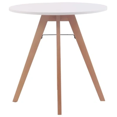 Immagine di CLP Tavolo Tondo Pranzo Viktor Design Scandinavo Moderno I Tavolino in MDF E Faggio 4 Gambe Alt 75 CM, Dimensione:60 cm