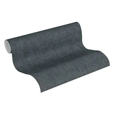 Immagine di A.S. Création Carta da parati Unita Greenery tessuto non 10.05 m x 0.53 nero, grigio Prodotto in Germania 373346 37334 6