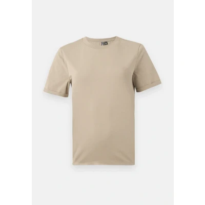 Immagine di Pieces Pcria FOLD UP Solid TEE Tshirt basic, Donna, Taglia: Large, Silver mink