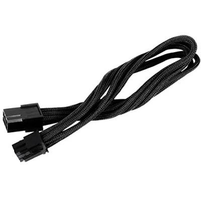 Immagine di SilverStone SST PP07 IDE6B cavo estensione sleevato 6pin a PCI E 6pin, 25cm, nero