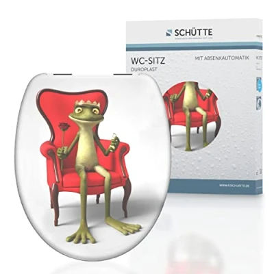 Immagine di Schütte 82190 Sedile WC in Duroplast Frog King con abbassamento Automatico