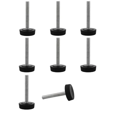 Immagine di SKIR&#039;CO 8 piedini di livellamento per mobili, M6 x 40 mm, gambe rotonde regolabili diametro 25 piedino livellatore filettatura