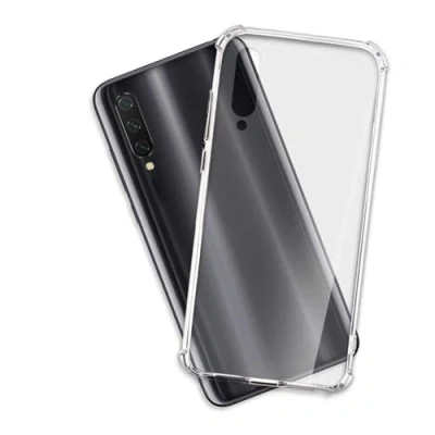 Immagine di mtb more energy® Custodia Crystal Armor per Xiaomi Mi 9 Lite (6.39&#039;&#039;) Hard PC Back &amp; Soft Silikon Bumper Angoli rinforzati Trasparente TPU Case Cover