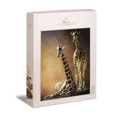 Immagine di Ulmer Puzzleschmiede puzzle &quot;Amore di giraffa&quot; motivo una coppia giraffe un animale moderno