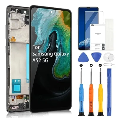 Immagine di ARSSLY LCD Schermo per Samsung Galaxy A52 5G A526B 6,5&quot; Display SM Digitazer Touch Screen Sostituzione Assembly con Strumenti(Nero Cornice)