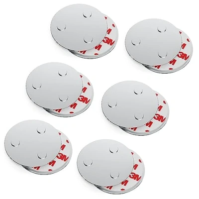 Immagine di conecto, supporto magnetico, attacco utilizzabile universalmente, magnetico e con foro, adatto per rilevatori di fumo, 60mm, set da 6