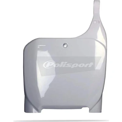Immagine di POLISPORT 8657000001 Tabella portanumero replica OEM realizzata in plastica lucida resistente e durevole compatibile con le moto Honda colore bianco