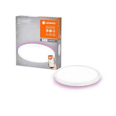 Immagine di LEDVANCE SMART+ ORBIS pannello luminoso WiFi, bianco, 19W, 1790lm, 235mm, luce bianca regolabile (2700K 6500K), cornice con colorata RGB, DIM, controllo da app, compatibile Amazon, Google