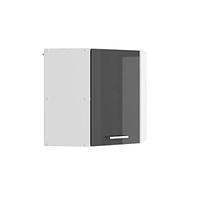 Immagine di Vicco mobile angolare da cucina R line, Antracite lucido/Bianco, 57 cm